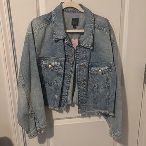 Wild Fable Light Blue Cropped Denim Jacket
